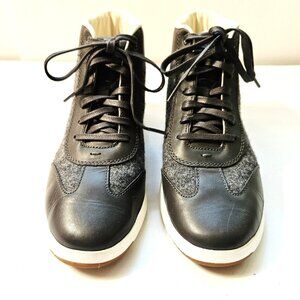 Cole Haan Grand.OS Gray High Top Lace-Up Sneakers Women's Size 8.5 B EUC
